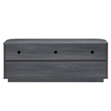 64-Inch Wavy TV Cabinet, Round Sideboard, Wooden Vertical Stripe Storage Cabinet, Aluminum Door W1162P309027