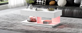 U-Can 41.3''-76.7'' Extendable Coffee Table, Efficient Central Coffee Table with Multiple Storage N724P290061K