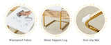 White PU Dining Chair Set.Uniquely designed white dinings. PU material, paired with gold metal W2920P233519