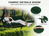 Outdoor Swing Cushions 70 Inch, Waterproof 4" Thick Porch Swing Cushion Replacement with Backrest 06078142