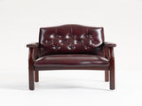 Leather Reception Guest Chairs W/Padded Seat and Arms Ergonomic Mid-Back Office Executive Side Chair W1333P338901