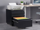 3-Drawer Mobile Filing Cabinet with Lock, Office Storage Filing Cabinet 22606816