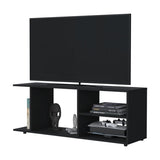 Tubac TV Rack in Melamine with Open Storage, Black B128P237133
