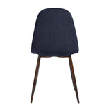 ZNTS Set of 4 Scandinavian velvet chairs -Dark Blue W131470747