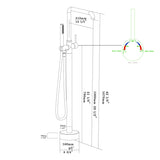 ZNTS Freestanding Bathtub Faucet with Hand Shower W1533122424