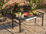 3FT Rectangular Outdoor Folding Table, 40cm Width, Aluminum Frame, 3-Fold Iron Mesh Tabletop, 3 86171384