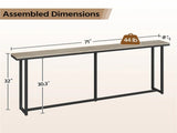 71" L Modern Extended Console Table for Hallway Living Room, Gray 47281416