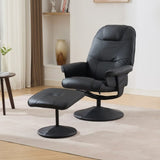 011-Massage Recliner Chair with Ottoman, 360&deg Swivel PU Leather Reclining Chair with Wrapped Base, 5 W2636P262429