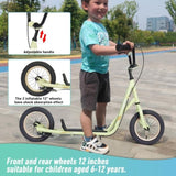 Youth Scooter Kick Scooter for Kids 6 with Adjustable Handlebar, 12 Inch Inflatable Wheels ,Widened W1019P153934