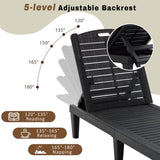 2-Piece Outdoor Chaise Lounges Resin Pool Lounge Chairs Outdoor Chaise Lounge Chair Set with N719P293384B
