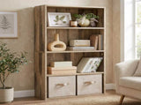 4-Tier Freestanding Bookcase with Open Shelving, Milk Mocha 50380631