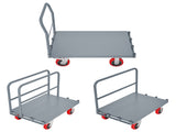 Steel Panel Truck, Heavy Duty Drywall Cart Lumber Cart Platform Truck Flat Cart, 2000lbs, 6" Swivel W1422P208629