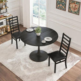 Metal Dining Chairs Set of 2, Steel Legs and PU Leather Seats, High Back Armless Dining Chairs, for W757P232710