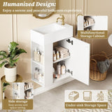 18.5 inch Modern Floating Bathroom Vanity with Resin Basin - Perfect for Small Bathrooms, Left side N729P285506K
