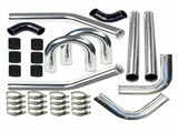 Universal 3" Inch Aluminum Intercooler Piping U-Pipe KitCoupler BlackT-Clamps 80692802