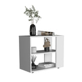 Garden 19,7" High Side Table , End Table, Sofa Table with Two Shelves White B070P286461