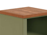 22 inch One Drawer File, No Assembly Required - Sage Green and Fruitwood Finish B108P160218