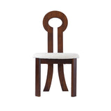 Vintage Rubber Solid Wood Dining Chair, Sheep Plush Dining Chair, Armless Dining Chair, Suitable For W1535P281510