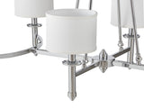 6-light Chandelier with Fabric Drum Shades Chrome See below B035P264527