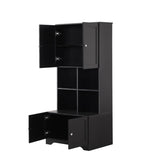 ZNTS Tall and Wide Bathroom Floor Storage Cabinet, Bathroom Storage Unit, Freestanding Cabinet with 4 18725870