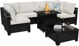 Cushion Covers for 7 Pcs Wicker Rattan Sectional Sofa, 14Pack Cushion Slipcovers Set W419P199031