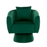 360&deg Swivel Accent Chair, Modern Velvet Fabric Living Room Armchair with Fluffy Cushions, Comfy 41230731