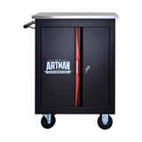 DOUBLE-DOOR CLAPBOARDl MULTI-FUNCTION TOOL CART--BLAK&RED W1102P245240
