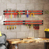 Red Magnetic Tool Organizer Strips - Carbon Steel Construction, Ideal for Clutter-Free 03086117