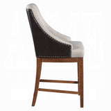 Traditional Luxury Upholstered Counter Height Chairs Set of 2 Sloped Arms Nailhead Trim Stylish B2741P345932
