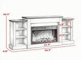 55" Fireplace TV Stand for TVs up to 65", Entertainment Center Console with RGB LED Strips, 6 50593919