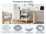 Drawer Mobile File Cabinet, Rolling Storage Cabinet with Open Storage Shelf, Fabric Lateral Filing 51972606