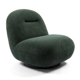Larger Luxury Modern Swivel Accent Chair, Tight Back Ice Flower Velvet Sofa Chair, Minimalist Style W2664P256527