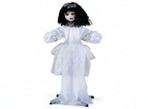 49" Halloween Animatronic Doll Girl Prop, Sound & Button Activated with Glowing Red Eyes, Shakeable 22848715