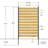 Goodyo 72.8"H x 38.5"W Cedar Wood Privacy Screen, Outdoor Privacy Walls, Privacy Wood Fence D163102091