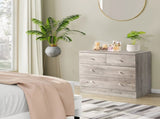 Modern Simple 4-Drawer Dresser Nightstand Gray 74731690