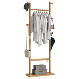 ZNTS Coat Racks solid wood hanger 23.6* 11*64.1in Solid environmental protection easy to assemble W2987P225474