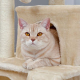 ZNTS Modern Small Cat Tree Cat Tower With Double Condos Spacious Perch Sisal Scratching Posts,Climbing 07745990