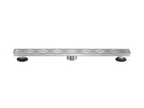 24 Inch Linear Shower Drain with Removable Brick Patterned Grate Cover, 304 Stainless Steel Shower 35704059