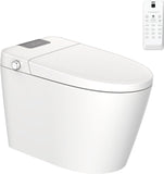 ZNTS Smart Toilet Bidet Combo with Foot Sensor Open Cover/Seat, LED Display, Self-Cleaning Nozzle, Heated W1219P232246