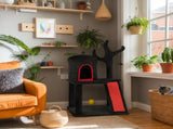 42" Gothic Cat Tree, Halloween Cat Tower Cat Tree with Spacious Cat Condo, Brach Shaped Scratching 66263923
