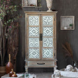 55.12'' Tall Tower Storage Cabinet - Rustic Wood Sideboard Pantry Cabinet - Versatile Buffet Cabinet W2295P246674