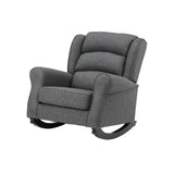 Grey Rocking Chair with Flared Arm B062P215455