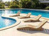 HDPE In-Pool Lounge Chair with Rear Rolling Wheels, 450 LBS Capacity S-Curve Ergonomic Pool Chaise 39915080