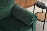 33 Inch Oversized Swivel Corduroy Lounge Chair - Plush Cushioned Armchair for Living Room, Bedroom, W1829P265011