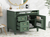 30'' Bathroom Vanity with Top Sink, Modern Bathroom Storage Cabinet with 2 Drawers and a Tip-out N710P206904F