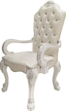 ZNTS ACME Dresden Arm Chair , Synthetic Leather & Bone White Finish DN02243