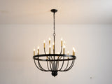 18-Light Chandelier Industrial Iron Candle Chandelier Modern Suspended Farmhouse Pendant Light W5008P479819