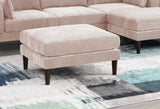 Beautiful Blush Pink Ottoman Morgan Fabric 1pc Ottoman Soft Cushion Wood Legs Living Room Furniture B011P281449