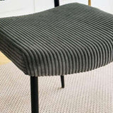 Modern Grey simple dining chair Fabric Upholstered Chairs home bedroom stool back dressing chair W210132726