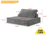 Modern Modular Sectional Single Sofa Couch Single Square Sofa Modern Floor Sofa Couch Accent W1960P336127
